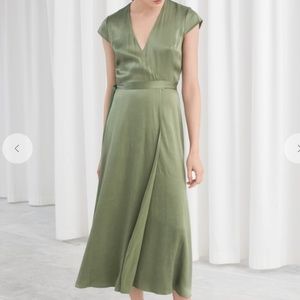 NWT & Other Stories Satin Wrap Dress